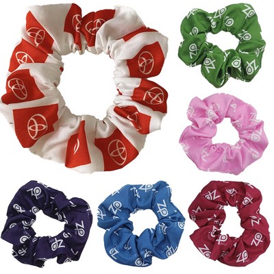 Full Color Custom Logo Hair Scrunchie