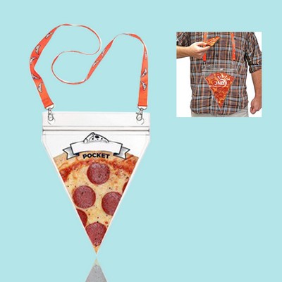 Portable Pouch for Holding Pizza Slices