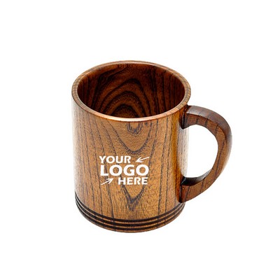 10oz Wooden Coffee Beer Mug