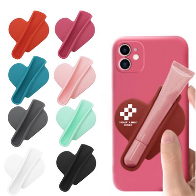 Silicone Lip Clip Stick-on Phone Case