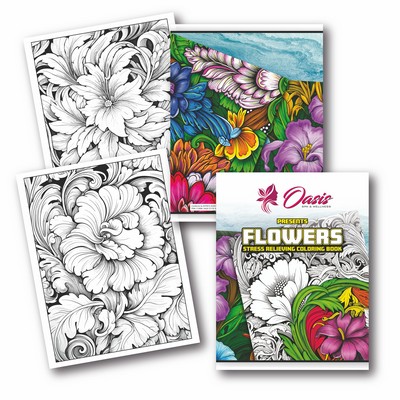 Flowers Stress Relieving Coloring Book