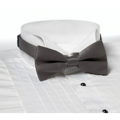 Dark Gray Banded Bow Tie