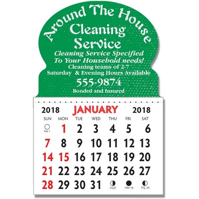 Designer Shaped Kwik-Stik Textured Vinyl Calendar w/ Oval Top