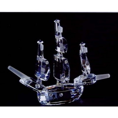 5½" Optic Crystal Sailboat Figurine