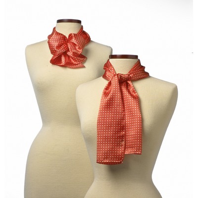 Orange Newport Silk Scarf - 8"x45"