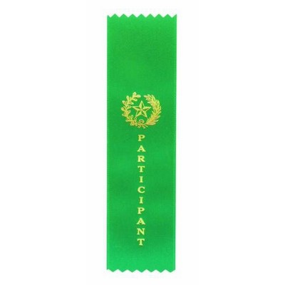 PARTICIPANT Ribbon - Pinked top - Green - 2" x 8" long