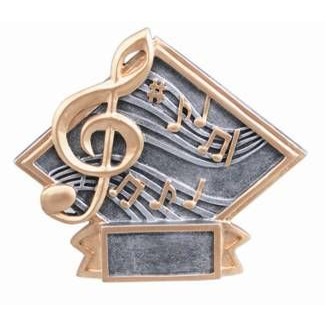 Large Diamond Plate Music Award - 6"x8 1/2"