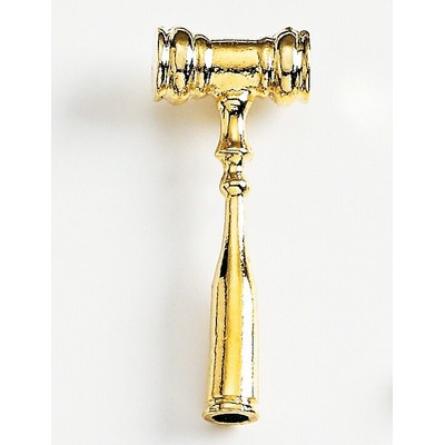 Gavel Marken Design Cast Lapel Pin (Up to 1 1/2")