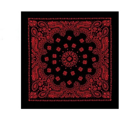 22" Black w/Red Trainmen Bandana