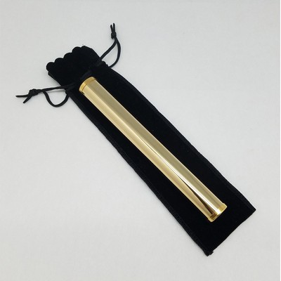 Gold Plated Kaleidoscope With Black Velveteen Pouch.