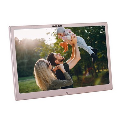 Metal 12" Digital Picture Frame Plays Video, Music And Slide Show