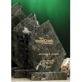 Medium Green Marble Classic Peak Award