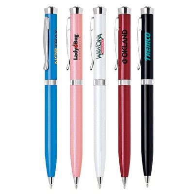 Metal Pen, Ballpoint pen, Twist action, Blue ink refill optional