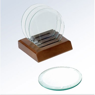 Round Jade Glass Coaster Set (Engraved)