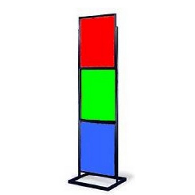 Floor Standing Poster Holder w/Triple Frame & 6 Panels