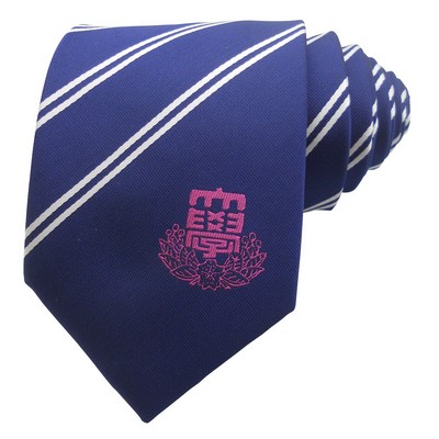 Woven Micro Fiber Custom Logo Neck Tie for youth and school programs