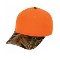 Constructed Flame Orange Cap w/Oak Camo Bill