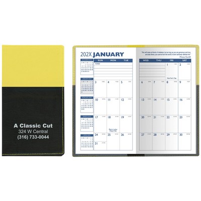 Soft Cover 2 Tone Vinyl France Series Monthly Planner / 1 Color Insert