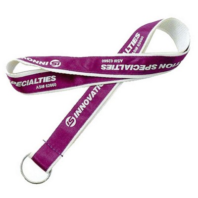 Satin Sewed Silkscreen Lanyard - 1 inch