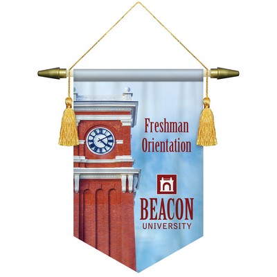 7" x 10" Podium Banner, V Cut/ No Fringe