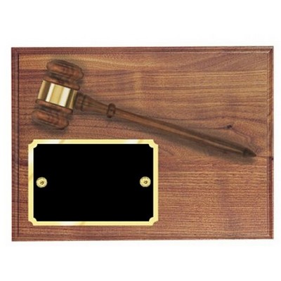 Genuine Walnut Gavel w/Plate (9"x12")