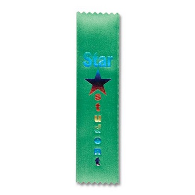 2"x8" Stock Recognition Star Student Lapel Ribbons