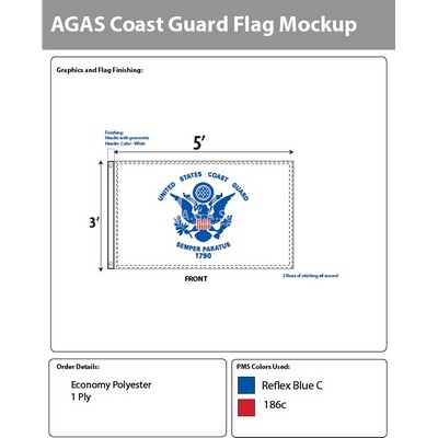 Coast Guard Flags 3x5 foot