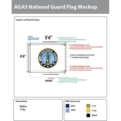 Army National Guard Flags 52x66 inch