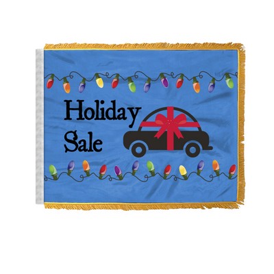 Holiday Sale with Car Antenna Flags 12x18 inch