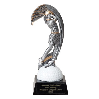 Resin Female Golf Trophy