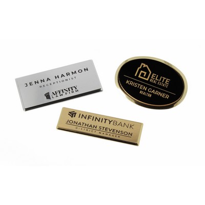 Designer Engraved Name Badge (1 1/2"x3")