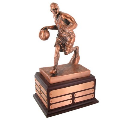 13½" Male Basketball Bronze Trophy