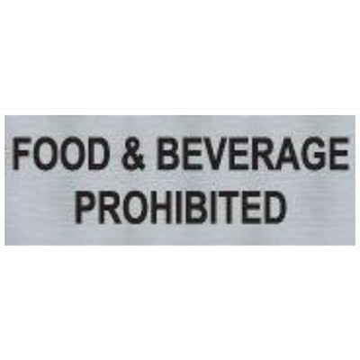 Classic Engraved Stock Sign - Tent Style - Food & Beverage Prohibited