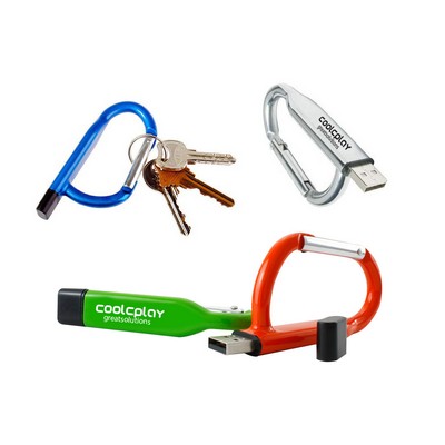 2GB Keychain Carabiner USB Flash Drive