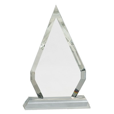 8 1/2" Crystal Diamond on Clear Pedestal Base