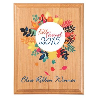 Red Alder Brown Courtyard Plaque (8"x10")