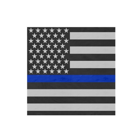 22" Subdued U.S. Flag Thin Blue Line Bandana