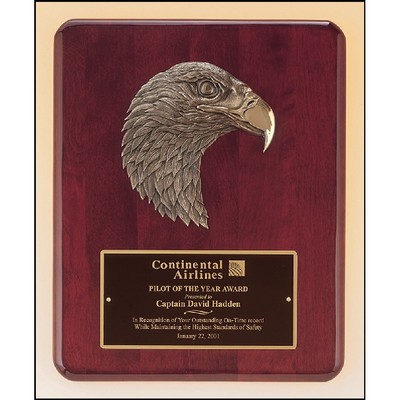 Antique Eagle Rosewood Piano Finish Plaque (8" x 10.5")