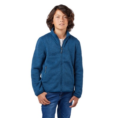 Boys' Ashton Sweater Knit Fleece Jacket