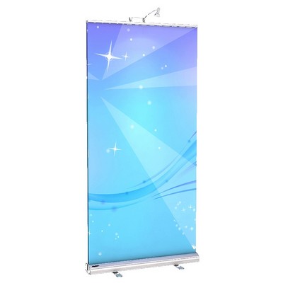 BannerStand 1 Silver Banner Stand w/Single Sided Graphic & Hardware (39.4"x90")