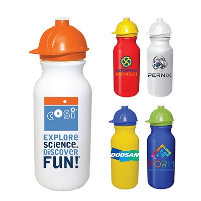 20 Oz. Value Cycle Bottle w/Safety Helmet Push 'n Pull Cap (Full Color Digital)