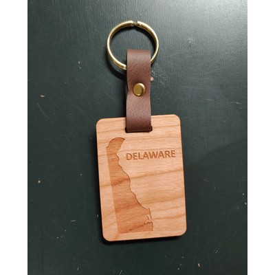 2" - Delaware Hardwood Keychains