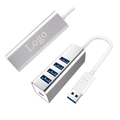 4 Port Compact High Speed USB 3.0 Data Hub