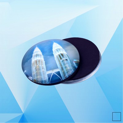 2 " dia Crystal Refrigerator Magnet