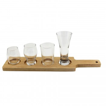 Wood Taster Glass Serving Paddle