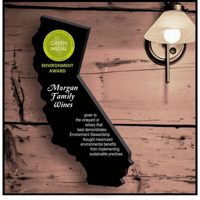 12" California Black Acrylic Plaque