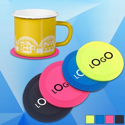 3 1/2'' Round Shaped Silicone Coaster