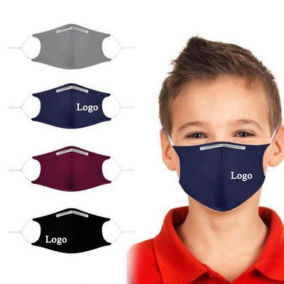 Kids' 3-layer Reusable Cotton Face Mask With Pocket For Filter