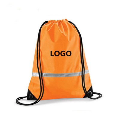 Reflective Custom Drawstring Backpack