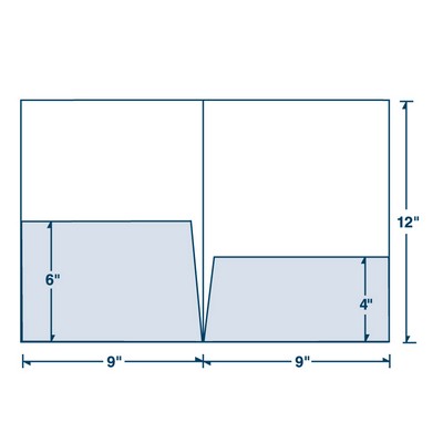 9"x12" Large Foil Stamped Presentation Folder with 6" & 4" Pocket